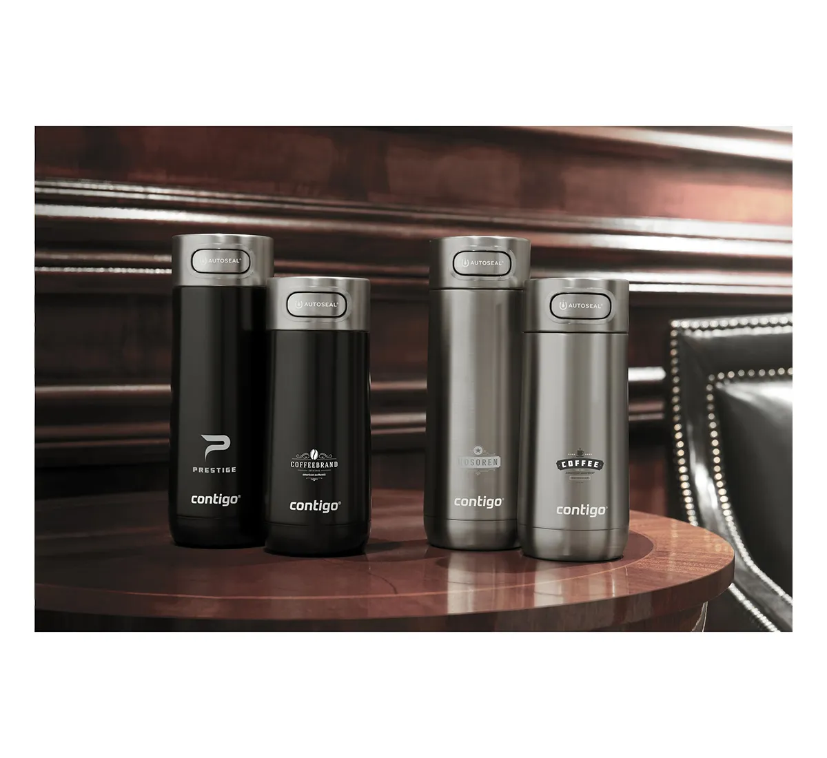 Termo chasha 201001f Contigo 470 мл термочаша с матово метално покритие и устойчив корпус